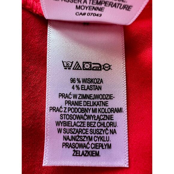 NWT Cynthia Rowley Halter Pull On Red Orange Stretch Cross Back Dress Size XS - Picture 10 of 12